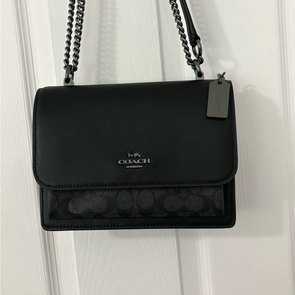 Coach Handbags - Coach Black Leather Crossbody Bag
